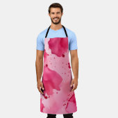 Roze op Roze Abstract Schort (Gedragen)