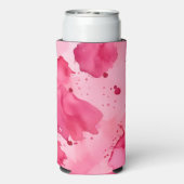 Roze op Roze Abstract Seltzer Blikjeskoeler (Seltzer Achterkant)