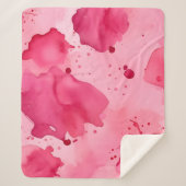 Roze op Roze Abstract Sherpa Deken (Voorkant)
