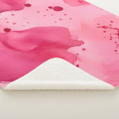 Roze op Roze Abstract Sherpa Deken (3/4)