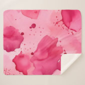 Roze op Roze Abstract Sherpa Deken (Voorkant (horizontaal))