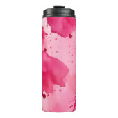 Roze op Roze Abstract Thermosbeker (Voorkant)