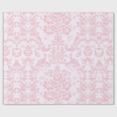 Roze op Roze Elegant Bloemen  Cadeaupapier (Vlak)