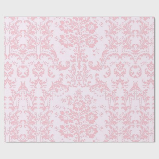 Roze op Roze Elegant Bloemen  Cadeaupapier (Vlak)