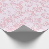 Roze op Roze Elegant Bloemen  Cadeaupapier (Hoek)
