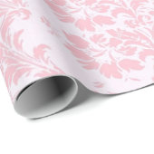Roze op Roze Elegant Bloemen  Cadeaupapier (Rol Hoek)