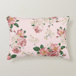 Roze op Roze  Floral Accent Kussen