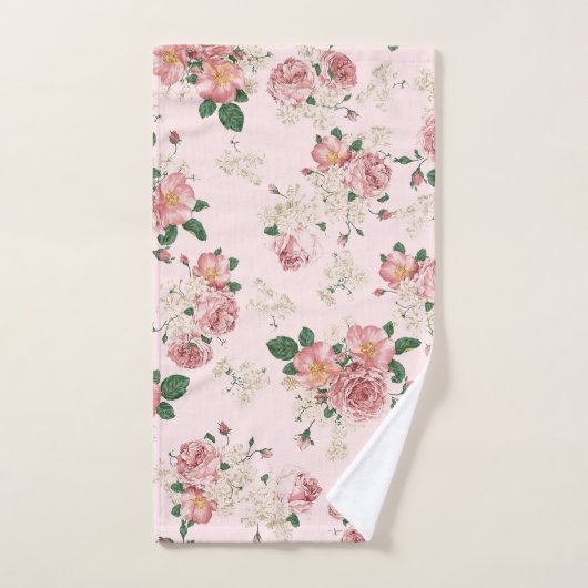 Roze op Roze Floral Bad Handdoek (Handdoek)