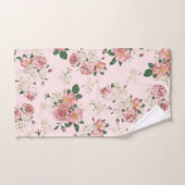 Roze op Roze  Floral Bad Handdoek (Handdoek)