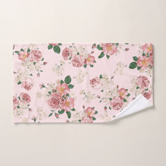 Roze op Roze Floral Bad Handdoek (Handdoek)