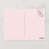 Roze op Roze  Floral Briefkaart (Achterkant)