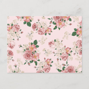Roze op Roze  Floral  Briefkaart