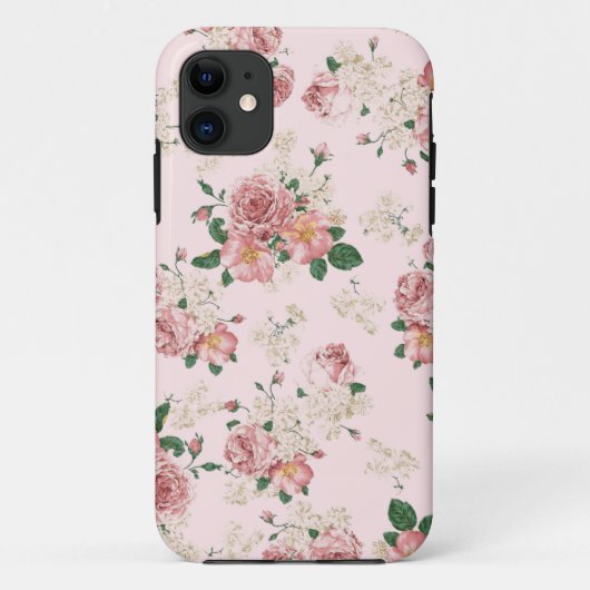 Roze op Roze Floral Case-Mate iPhone Case (Achterkant)