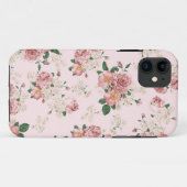 Roze op Roze Floral Case-Mate iPhone Case (Achterkant (horizontaal))
