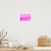 Roze op roze golven Poster (Keuken)