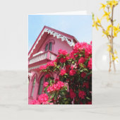 Roze op Roze - Martha's wijnkaart Kaart (Gele Bloem)