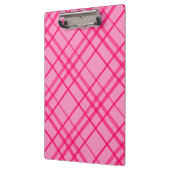Roze op roze rasterlijn Plaid ontwerp Klembord (Links)
