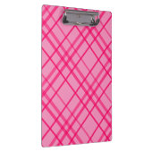 Roze op roze rasterlijn Plaid ontwerp Klembord (Rechts)