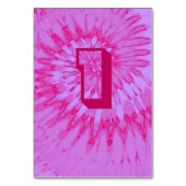 Roze op roze spiraalkleurige tie drukinkjes kaart (Achterkant)