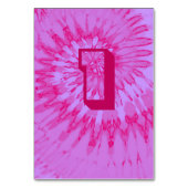 Roze op roze spiraalkleurige tie drukinkjes kaart (Achterkant)