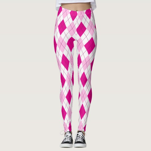 Roze op roze stijl leggings (Voorkant)