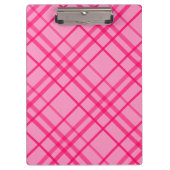 Roze op roze Tartan Plaid Pattern Design Klembord (Voorkant)
