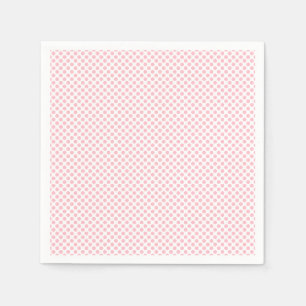 Roze op Wit Klein Grootte Polka Dots Papier Servet