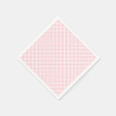 Roze op Wit Klein Grootte Polka Dots Papier Servet (Hoek)