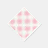 Roze op Wit Medium Size Polka Dots Papier Servet (Hoek)