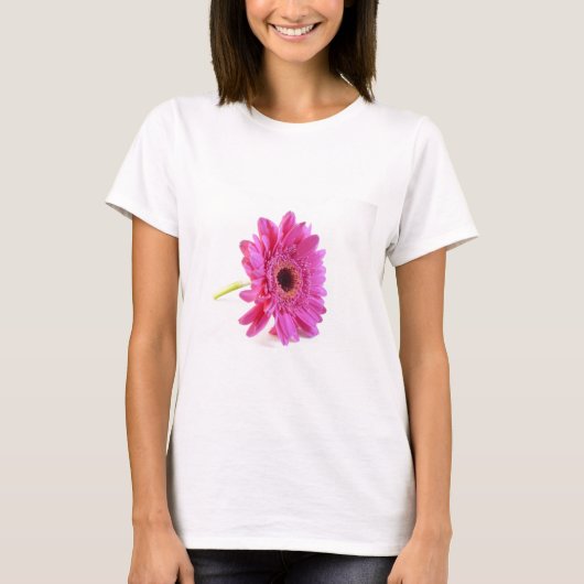 roze op wit t-shirt (Voorkant)