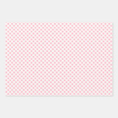 Roze op Wit Verschillende Maten Polka Dots Inpakpapier Vel (Voorkant 3)