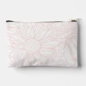 Roze op witte chrysanten met naam etui (Achterkant)