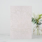 Roze op witte decoratieve kant briefpapier (Staand voorkant)