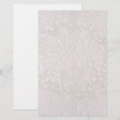 Roze op witte decoratieve kant briefpapier (Voorkant / Achterkant)