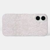 Roze op witte decoratieve kant Case-Mate iPhone case (Achterkant (horizontaal))