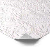 Roze op witte decoratieve kant poster (Hoek)