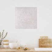 Roze op witte decoratieve kant poster (Keuken)