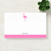 Roze op Witte Flamingo & Rand met Naam Post-it® Notes (Kantoor)