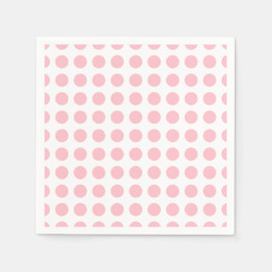 Roze op Witte Grote Grootte Horiz. Polka dots papi Servet