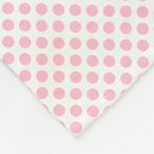 Roze op Witte Kleine Grootte Polka Dots Fleece Deken (Hoek)