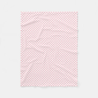 Roze op Witte Kleine Grootte Polka Dots Fleece Deken