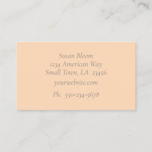 Roze op Witte Leopard Print Visitekaartje (Achterkant)