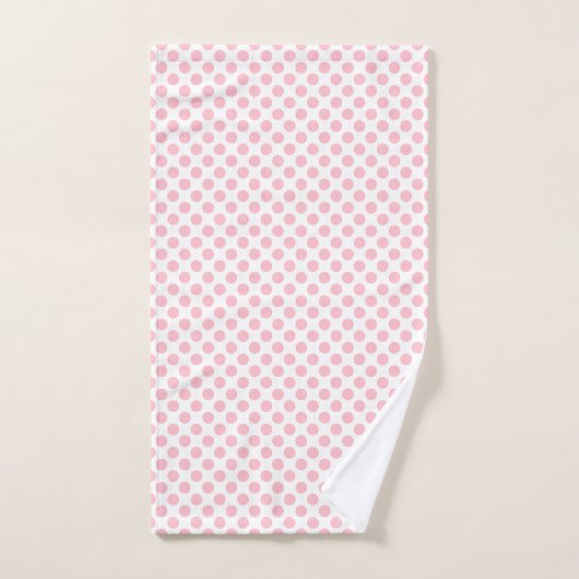 Roze op Witte Middelgrote Grootte Polka Dots Bad Handdoek (Handdoek)
