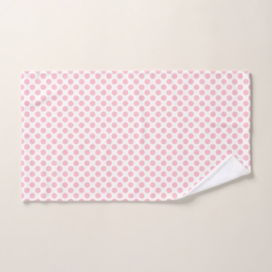 Roze op Witte Middelgrote Grootte Polka Dots Bad Handdoek (Handdoek)