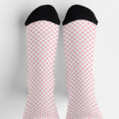 Roze op Witte Middelgrote Grootte Polka Dots Sokke Sokken (Top)