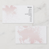 Roze op witte plaat - bedrijf visitekaartje (Voorkant / Achterkant)