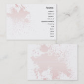 Roze op witte plaat - Chubby Visitekaartje (Voorkant / Achterkant)