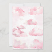 Roze op wolk negen Baby shower Kaart (Achterkant)