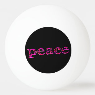 roze op zwart pingpongbal