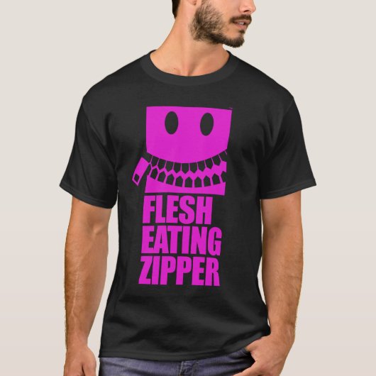 Roze op zwart t-shirt (Voorkant)